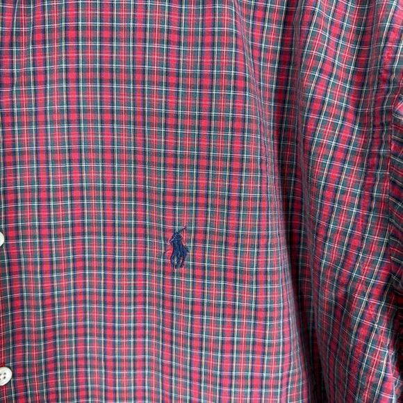Polo Ralph Lauren Marlowe Shirt Mens Size XL Red Plaid Button Up Collared Casual - Picture 3 of 9